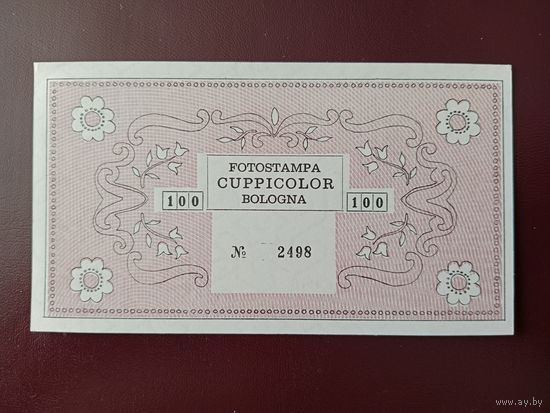 Чек Италия 100 лир 1976