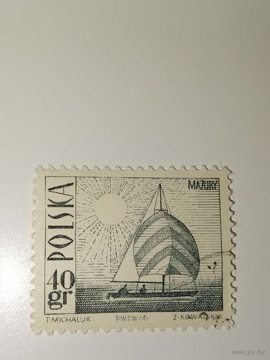 Польша 1966 Парусный спорт в Мазурии (Мазурские озера)