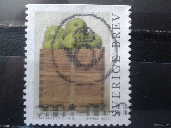Швеция 2000 Яблоки, живопись P. von Schantz