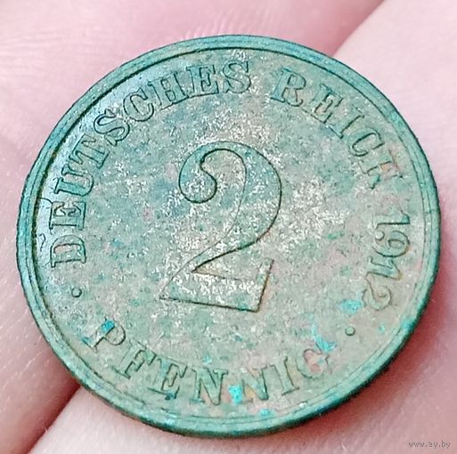 2 пфенинга 1912 года(J) реже