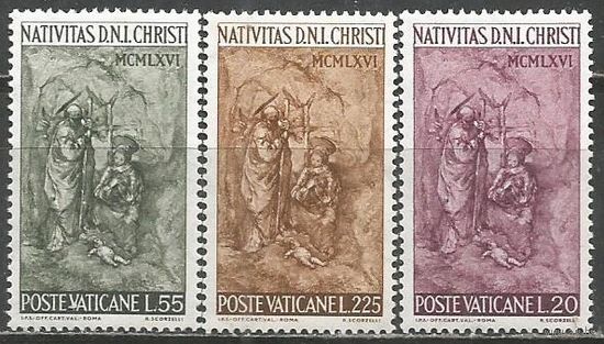 Ватикан. Рождество. 1968г. Mi#514-16. Серия.