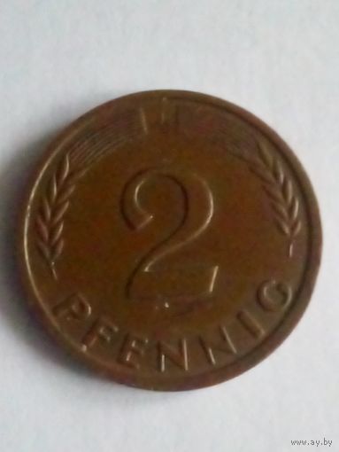 Германия.2 пфеннига 1961 г.J