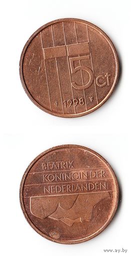 5 центов Нидерланды 1998 года