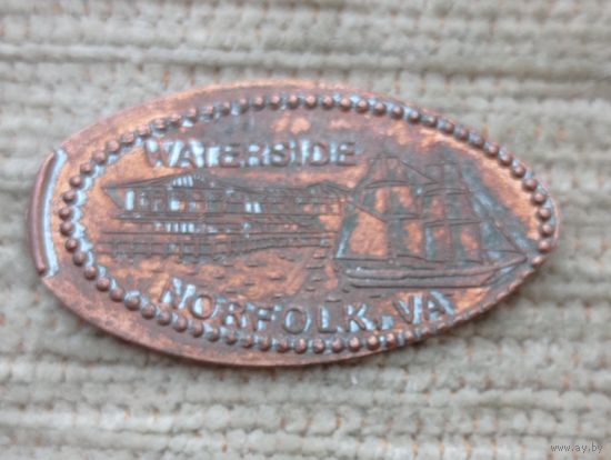 Werty71 Великобритания жетон токен Norfolk  Корабль