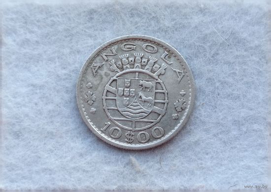 Werty71 Ангола 10 эскудо 1952 серебро