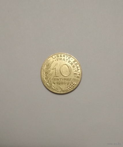 Франция / 10 сантимов / 1988 год