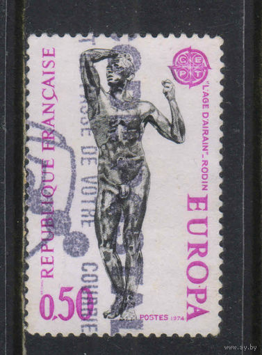 Франция 1974 Вып Европа Огюст Роден Бронзовый век #1869
