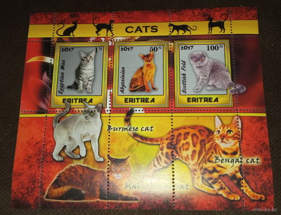 СЕРИЯ БЛОКОВ  СОБАКИ КОШКИ  фауна   MNH