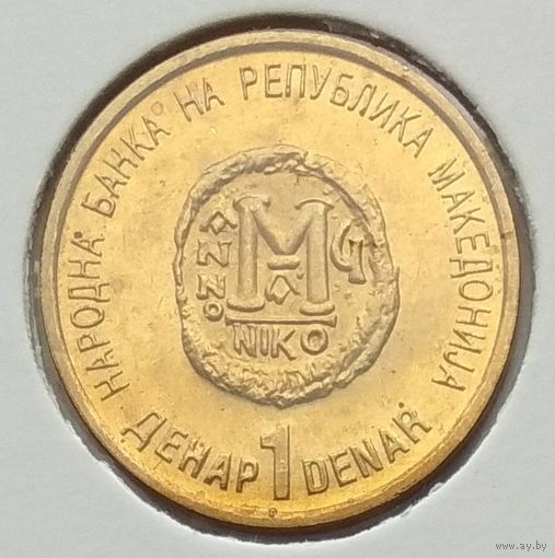 Македония 1 денар 2000 г. 2000 лет Христианству. В холдере
