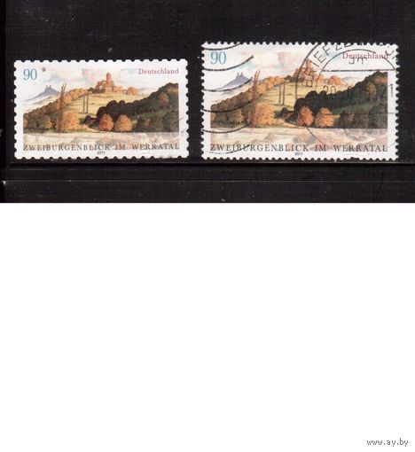 Германия-2011 (Мих.) , гаш. , Архитектура, 2 марки (разн. размер)