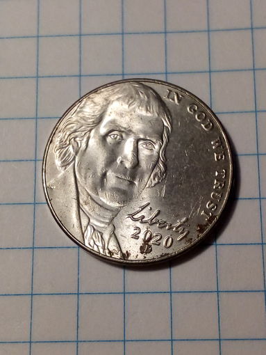 5 центов США 2020 Д год