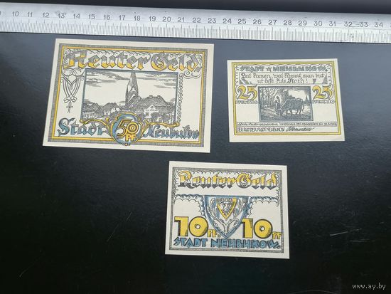Германия-нотгельд   Neubukow 10 . 25 . 50 pfennig 1922