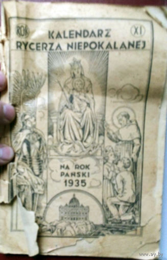 Kalendarz Rycerza Niepokalanej na rok panski 1935.