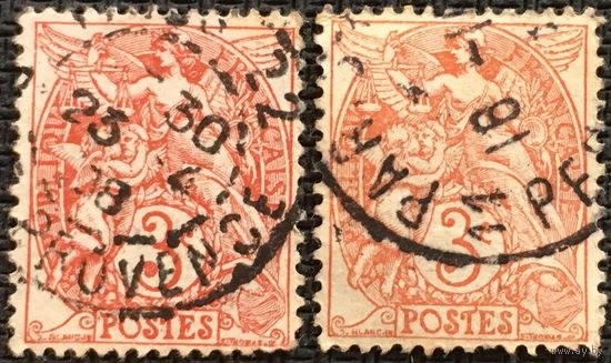 ЦІКАВІЦЬ АБМЕН! 1900, Алегорыя тып "Blanc", 3 сантыма