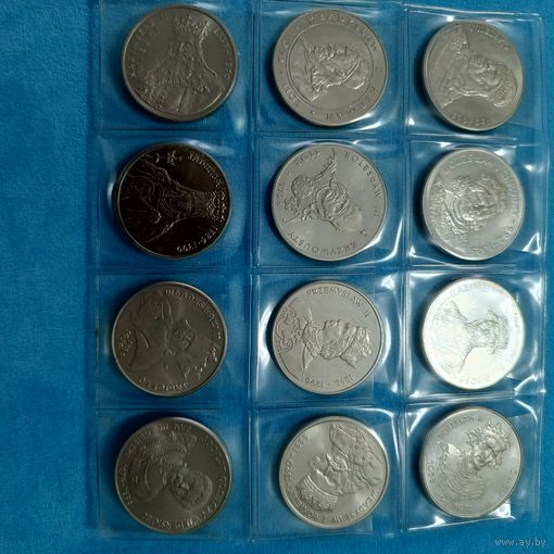 Польские короли(12шт.) одним лотом.аUNC! Расспродажа! Смотрите и другие мои лоты!!!