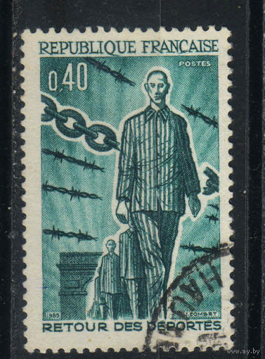 Франция 1965 20 годовщина возвращения узников лагерей и депортированных #1447