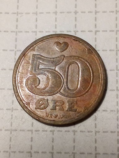 50 эре  Дания 1989 год