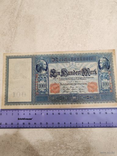 100 марок 1910 г. Германия. СМОТРИТЕ ДР. МОИ ЛОТЫ. Большая распродажа!