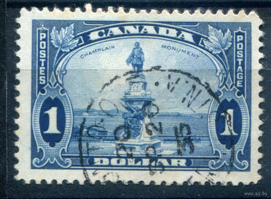 Британские колонии - Канада - 1935г. - памятник, 1 $ - 1 марка - гашёная [Mi 194]. #3-WB-82-A-2