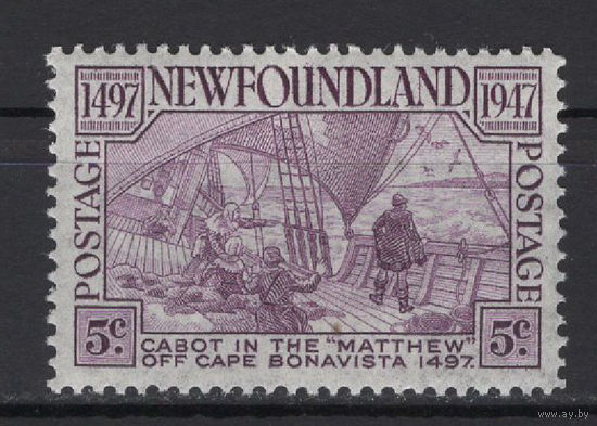 Ньюфаундленд /Newfoundland 1947** 450 лет открытия Ньюфаундленда, Джон Кабот у мыса Бонависта Mi#244