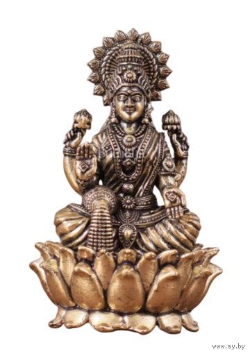 Статуэтка Лакшми Богиня благополучия, богатства, удачи и счастья Бронза Индия