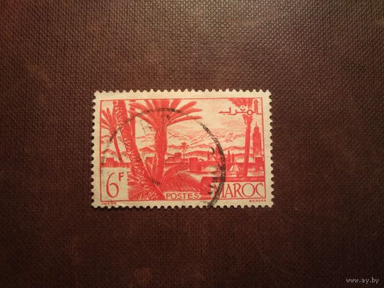 Французский протекторат Марокко 1947 г.Марракеш.Финиковые пальмы./08а/