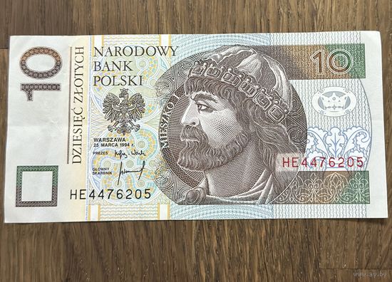 Бона 10 Злотых Польша