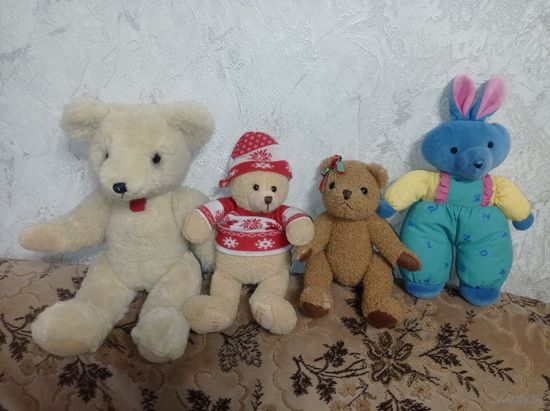 Мишка, медведь, заяц. Мягкие игрушки