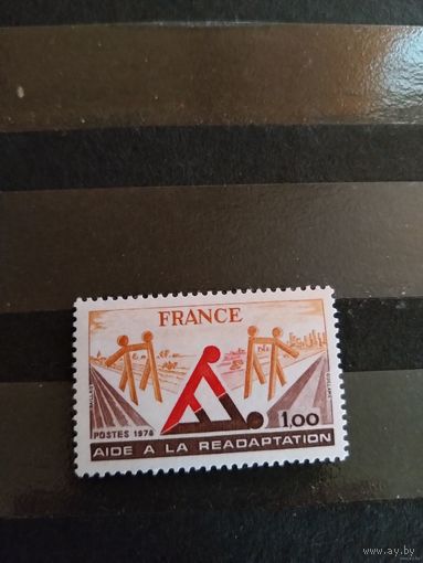 1978 Франция медицина помощь выздоравливающим клей MNH** выпускалась одиночкой (3-13)