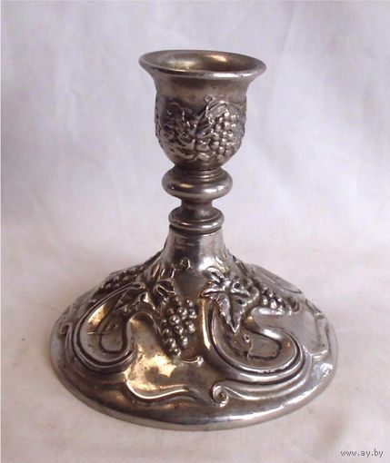 Подсвечник настольный со вставкой Виноград 11 см 02