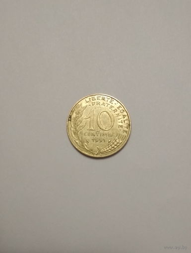 Франция / 10 сантимов / 1991 год