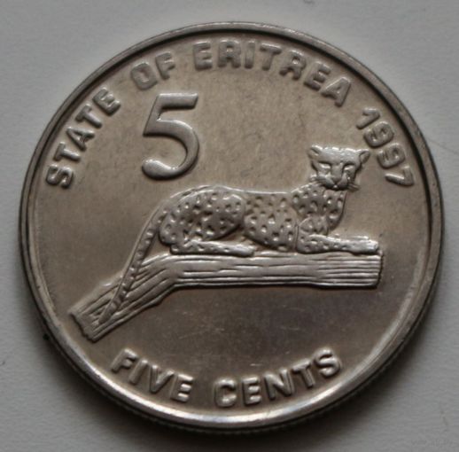 Эритрея, 5 центов, 1997 год, UNC