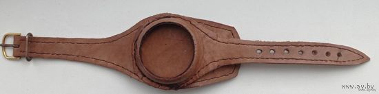 Ремешок для карманных часов размером 45,3х11,1 мм, из толстой , жёсткой, натуральной кожи