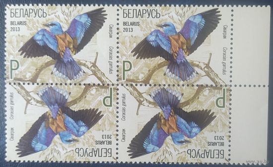 Беларусь 2013 Кв.блок, теш-беш,  Сивоворонка, Красная книга РБ, остаточный тираж не больше 300шт.