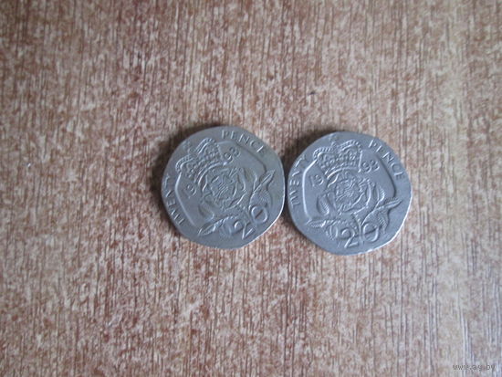 20 пенни.1993 года.Великобритания.Цена за шт.