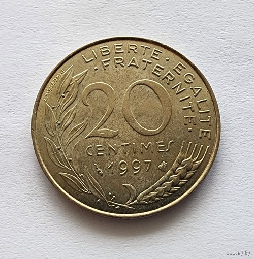 Франция 20 сантимов, 1997