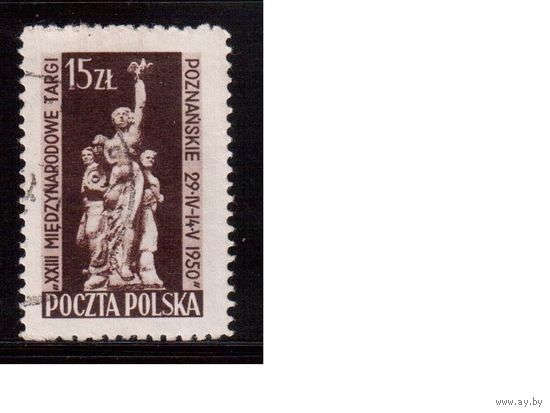 Польша-1950, (Мих.557), гаш. , Искусство, Скульптура