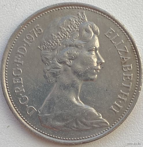 Великобритания 10 пенсов 1975 г.