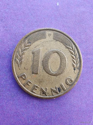 Германия ФРГ 10 пфеннигов 1969 D