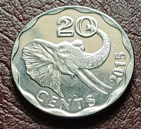 Эсватини (Свазиленд) 20 центов, 2015    ( 2-3-2 )