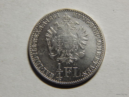 Австро-Венгрия 1/4 флорина 1861г