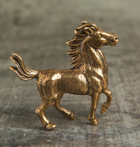 Статуэтка миниатюра Лошадь Латунь