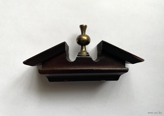 Декоративное навершие для винтажной метеостанции / барометр термометр гигрометр / дерево латунь