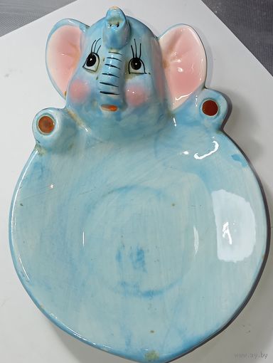 Фарфоровая Мыльница Слоник СССР .