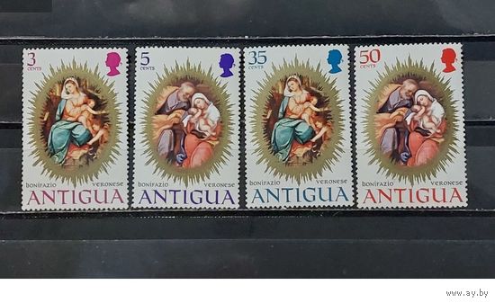 Антигуа-1971, (Мих.268-271) **, Рождество, Живопись, Веронезе