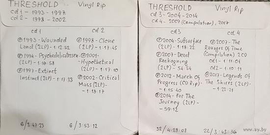 CD MP3 THRESHOLD - 4 CD - Vinyl Rip (оцифровки с винила)