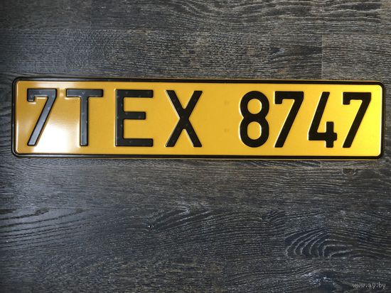 Автомобильный номер для коллекции TAX