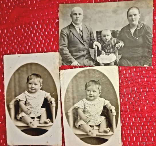 3 фото ребенок 1920годы(А46)