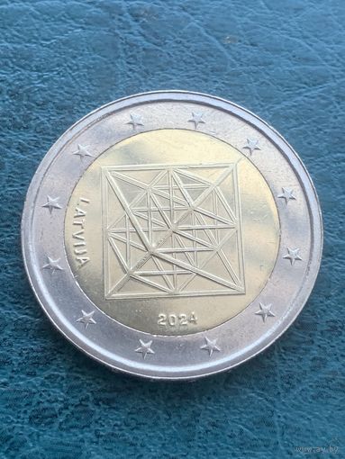 Латвия 2 евро 2024 г Пузурис UNC