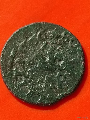 Солид (боратинка) 1666 г. литовский герб.(3) Монограмма HKPL, отметка МД-GFH. Ян II Казимир, без мц.